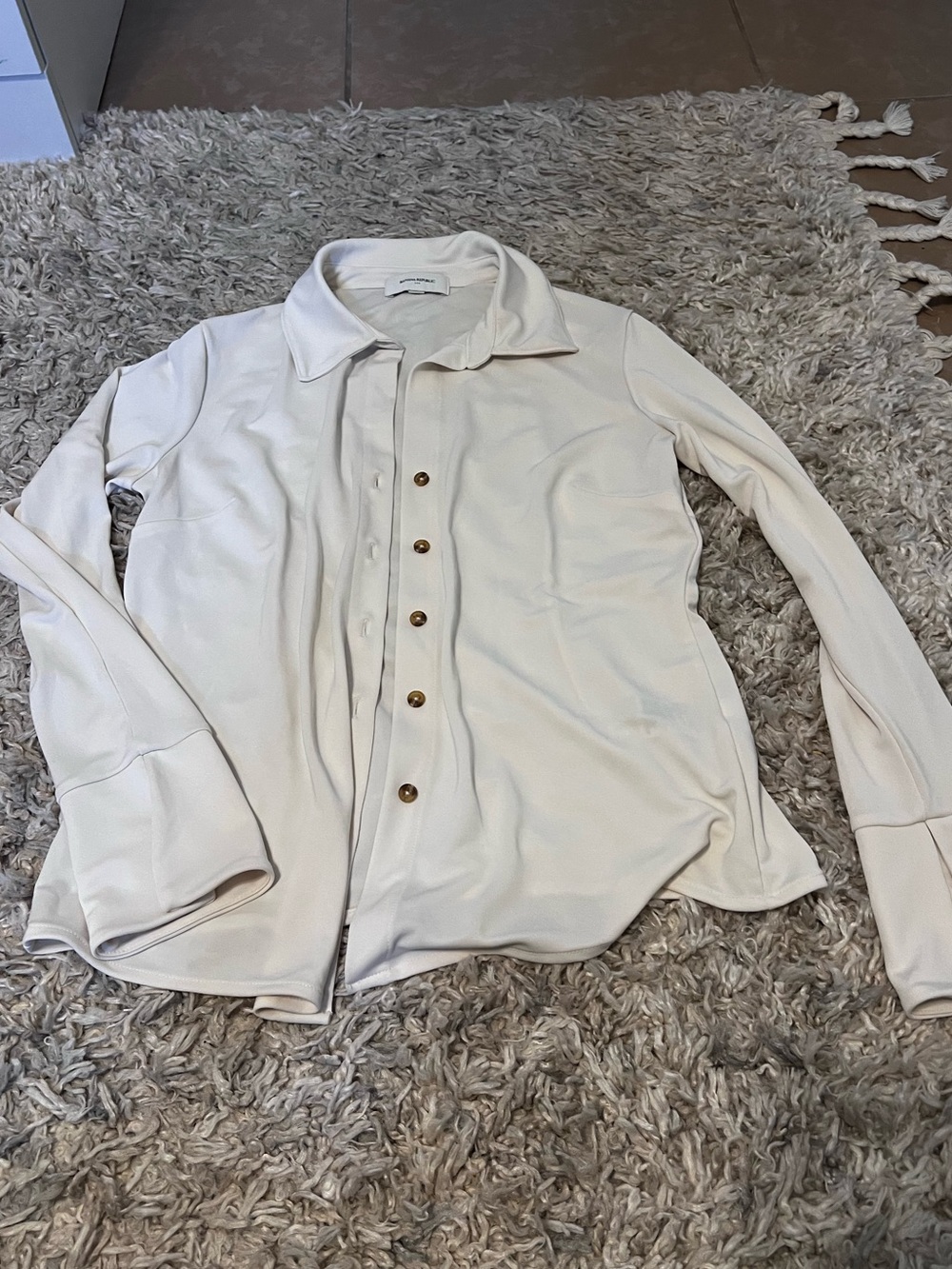 Banana Republic Cream Button-Front Women's Button-up
